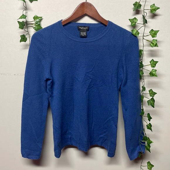Blue chashmere sweater Lord&Taylor, size M - Picture 1 of 2